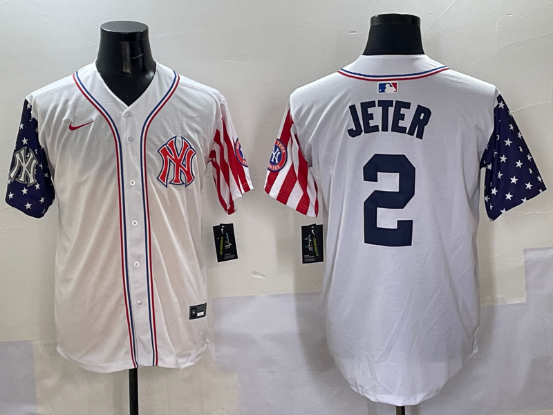 Men 2025  MLB New York Yankees #2 Jeter white jersey style 3->new york yankees->MLB Jersey